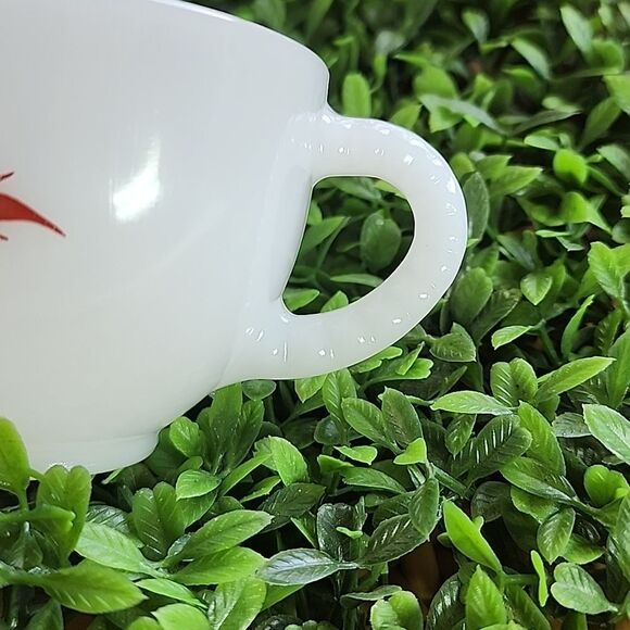 Set Of 3 Vintage MCM Federal Milk Glass Blossom Fall Cups - Picture 6 of 7